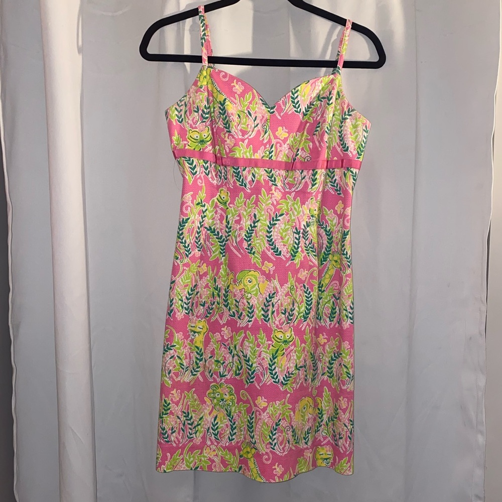 lilly pulitzer pink and green dress 🦋